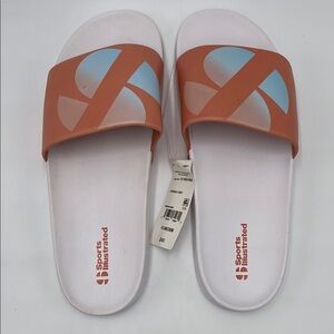 NWT Sports Illustrated White / Peach Sandals Size 10 Medium